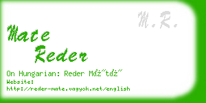 mate reder business card